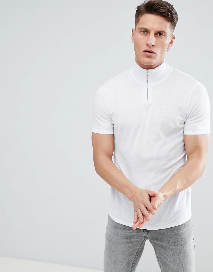 muscle fit turtleneck shirt