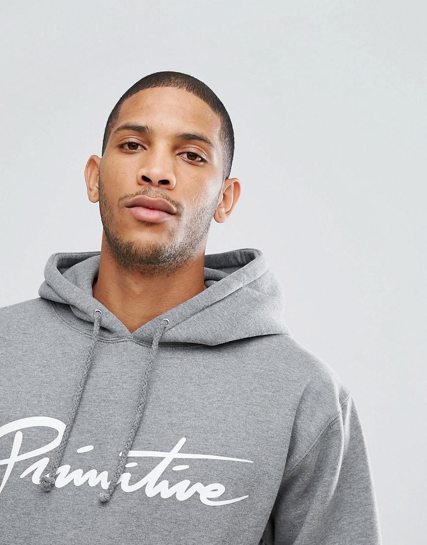 Lyst Primitive Skateboarding Hoodie With Script Logo In Gray in Gray