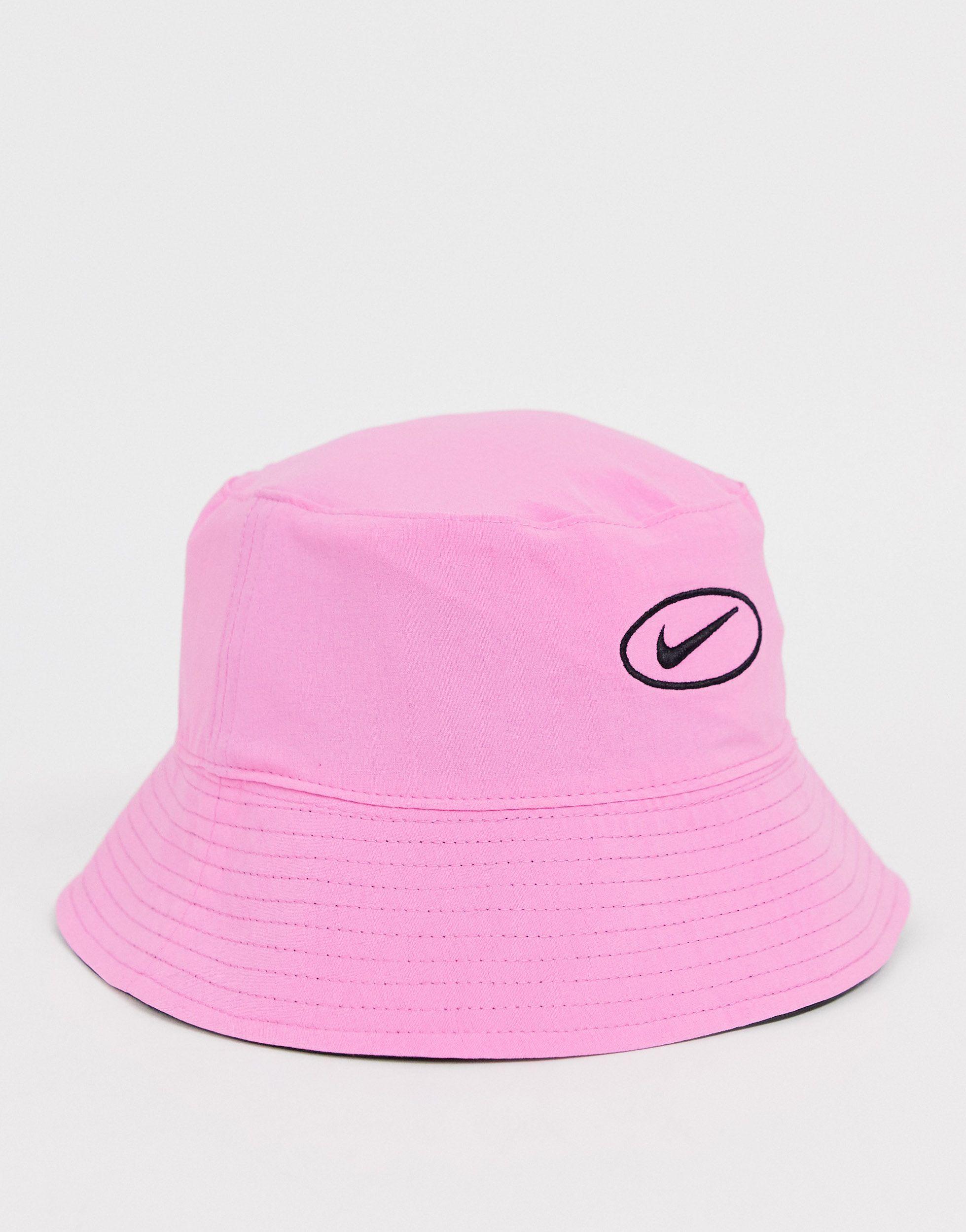 Cappello da pescatore rosa e nero con logoNike in Materiale sintetico di  colore Rosa - Lyst