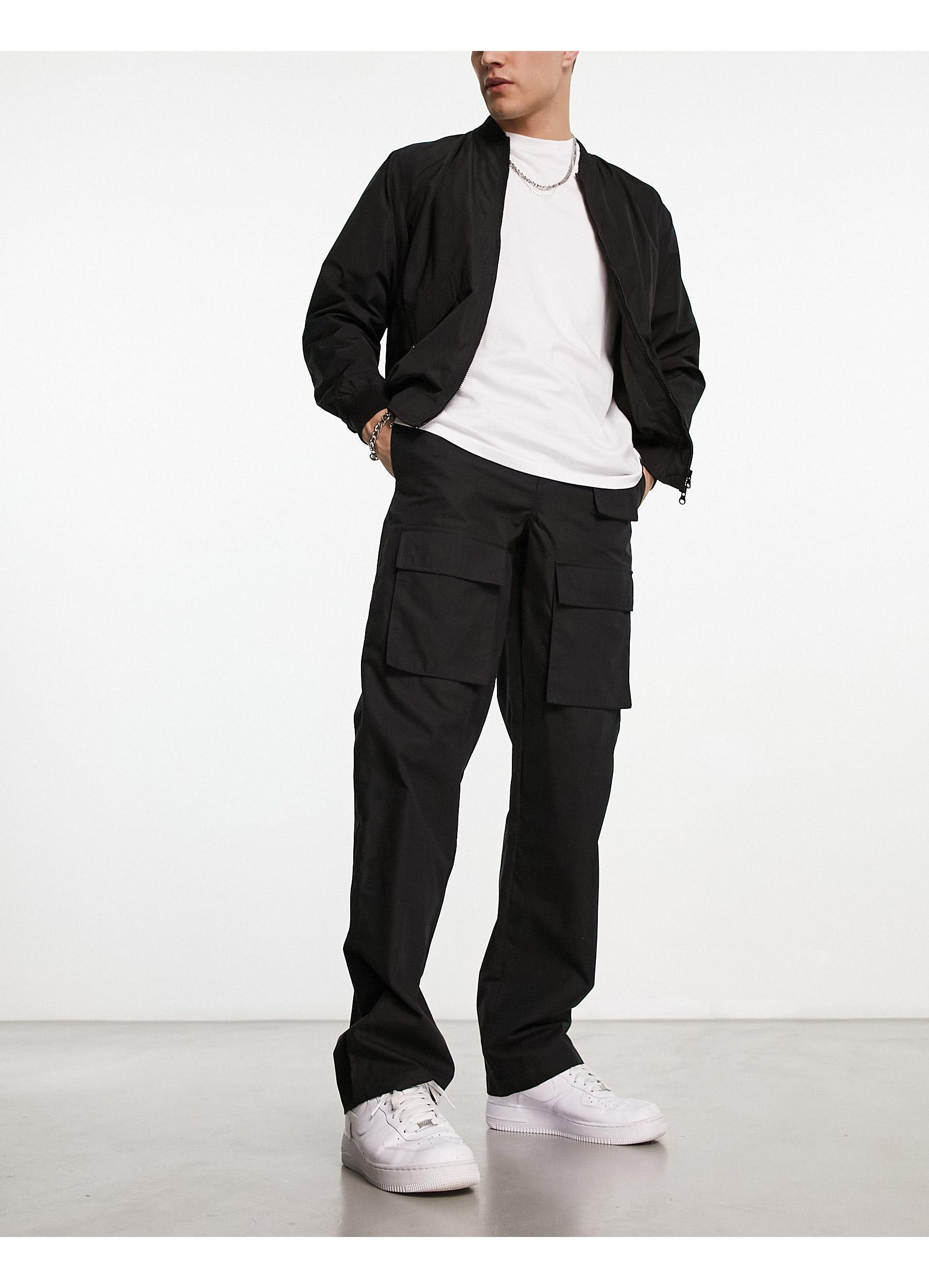 ASOS Relaxed Cargos in Black for Men Lyst