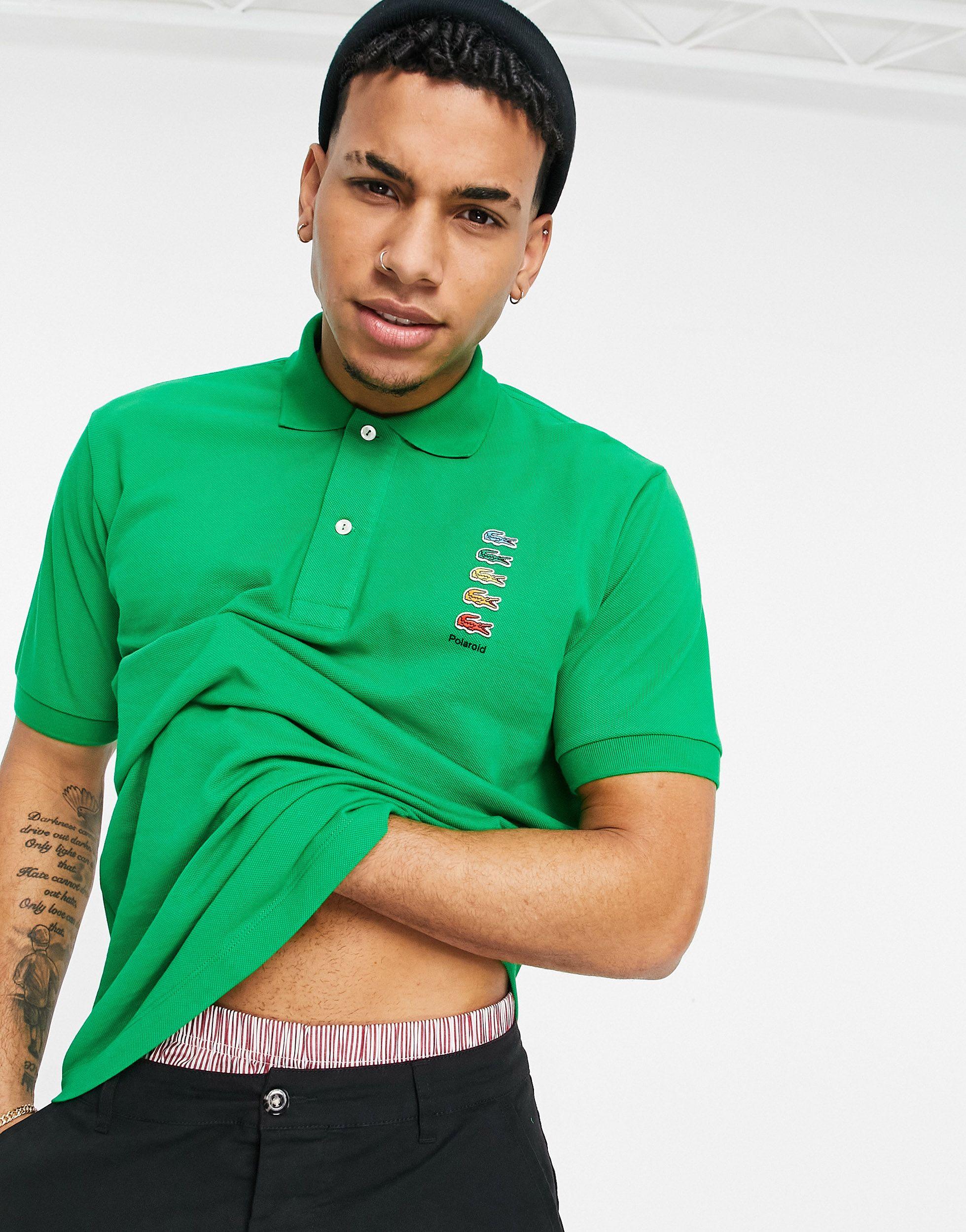 X polaroid - polo Lacoste pour homme en coloris Vert - Lyst