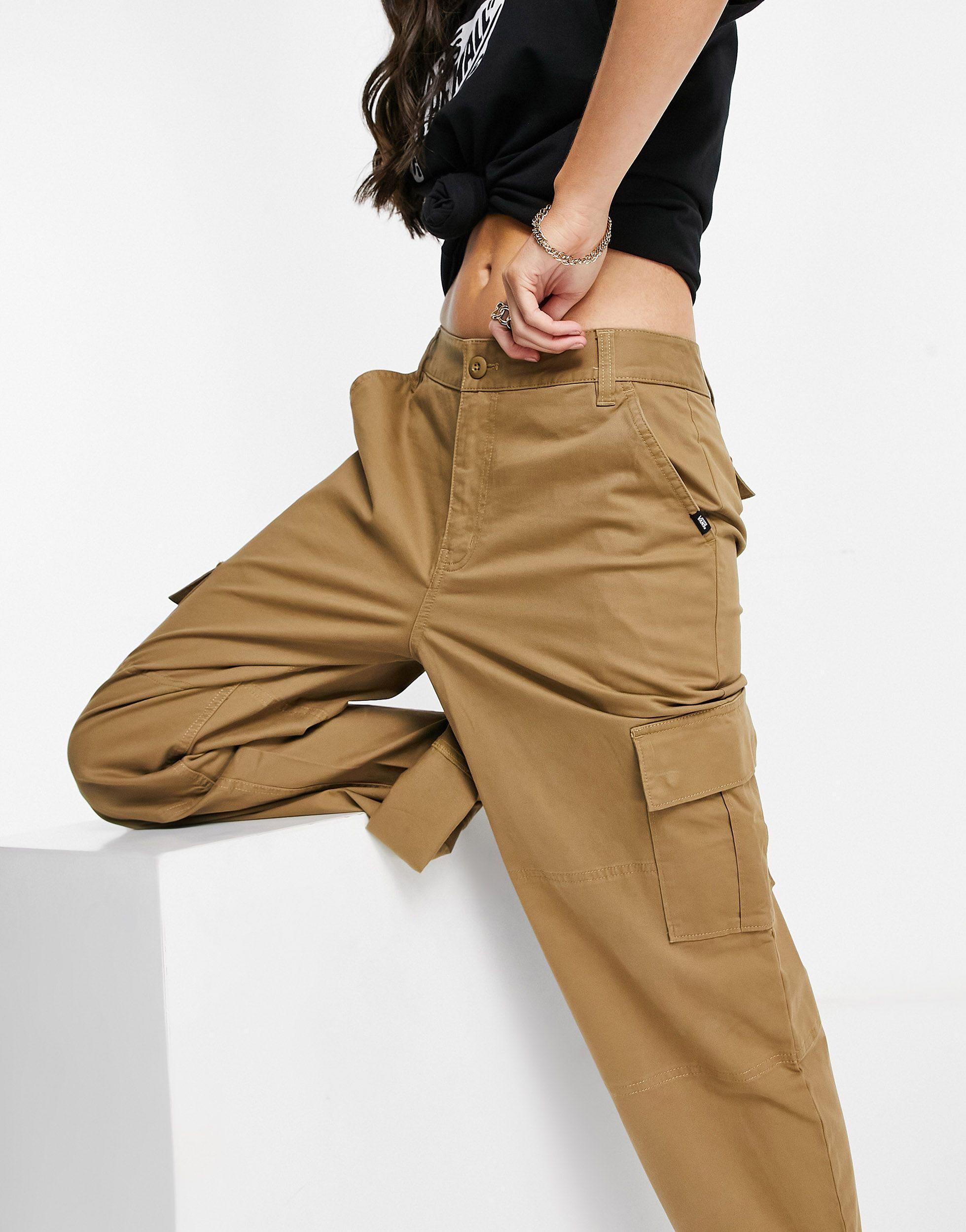 pantalon cargo brun