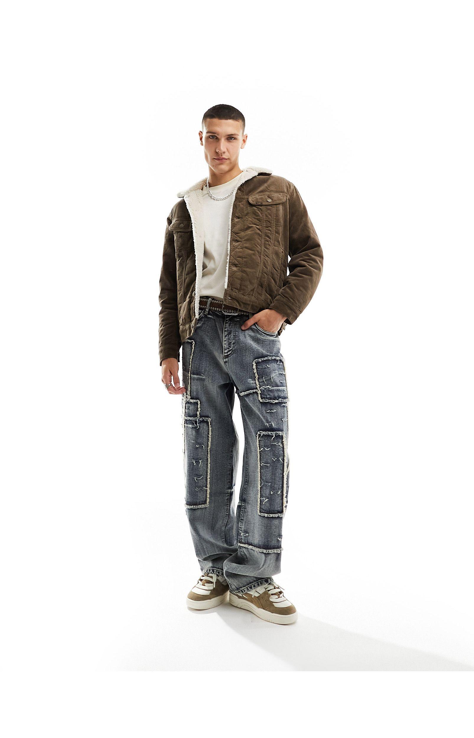 Lee Jeans Sherpa Borg Lined Cord Jacket in Brown for Men | Lyst UK