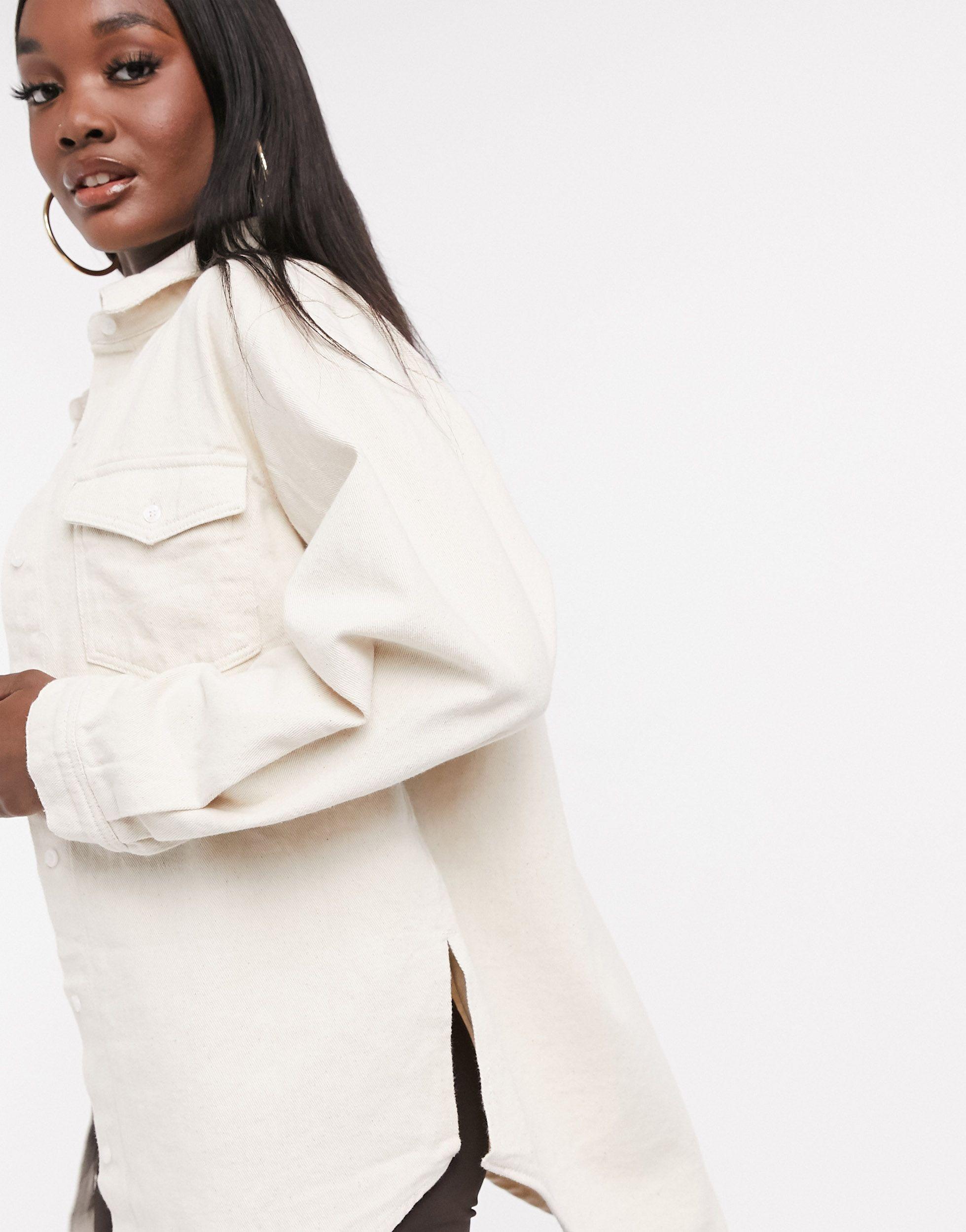 oversized denim boyfriend shirt