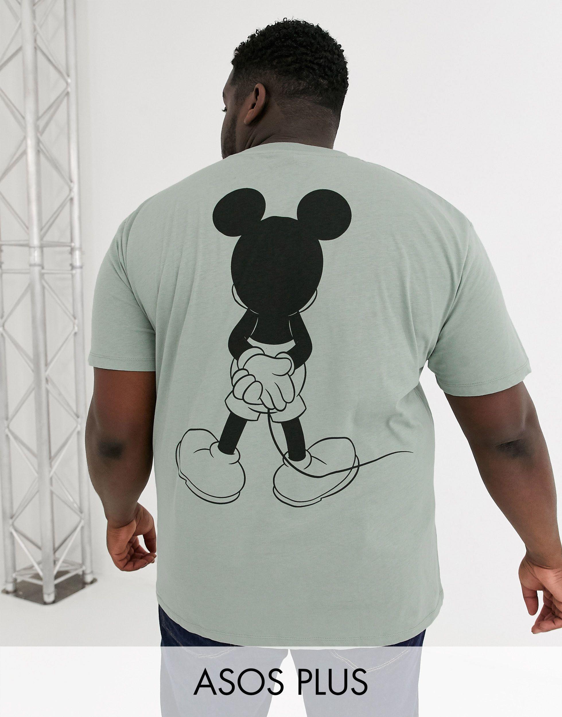 ASOS Disney Relaxed T-shirt With Mickey Mouse Back Print-green for Men |  Lyst
