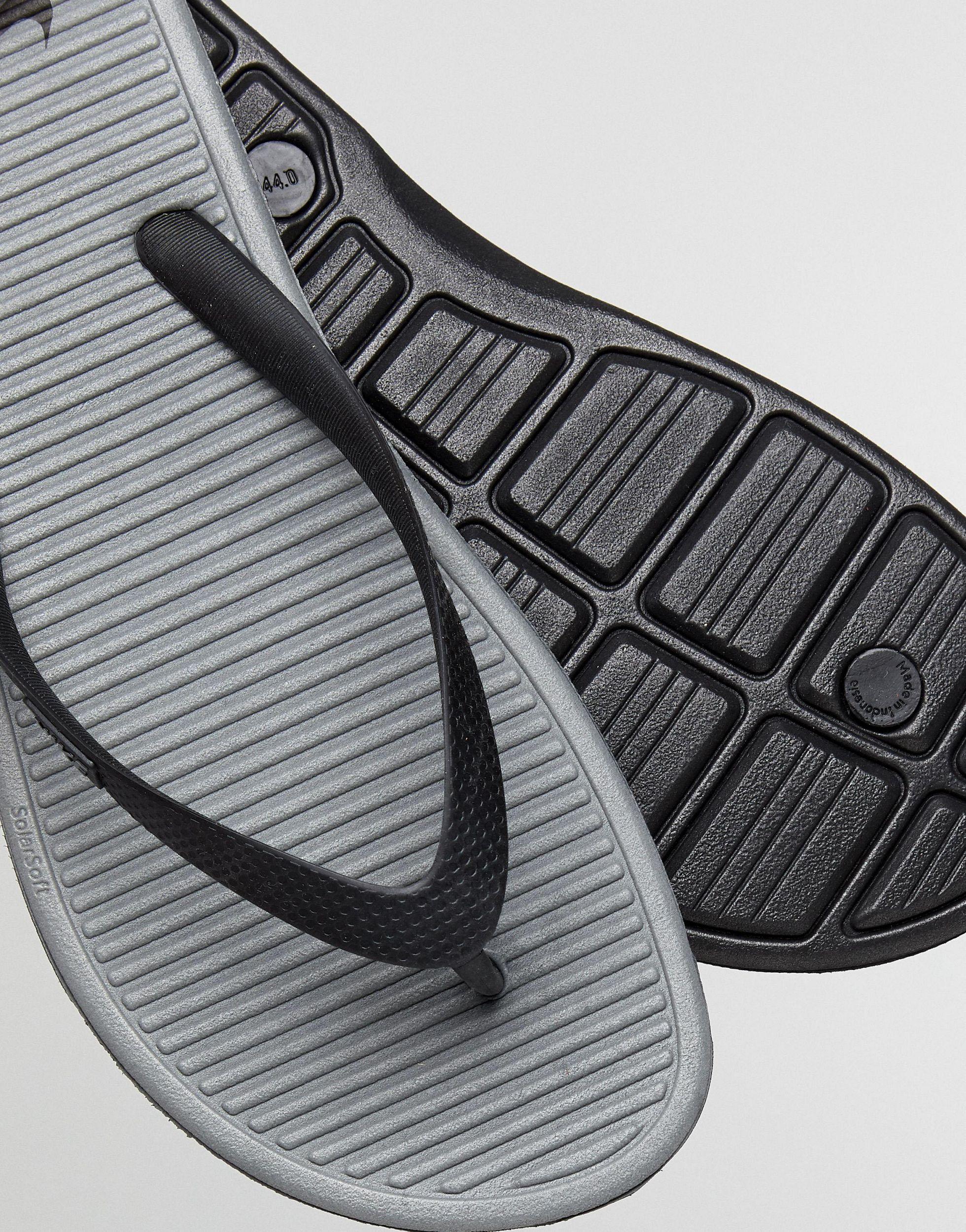 Descomponer incompleto Tan rápido como un flash Nike Solarsoft Ii Flip-flops in Black for Men | Lyst UK