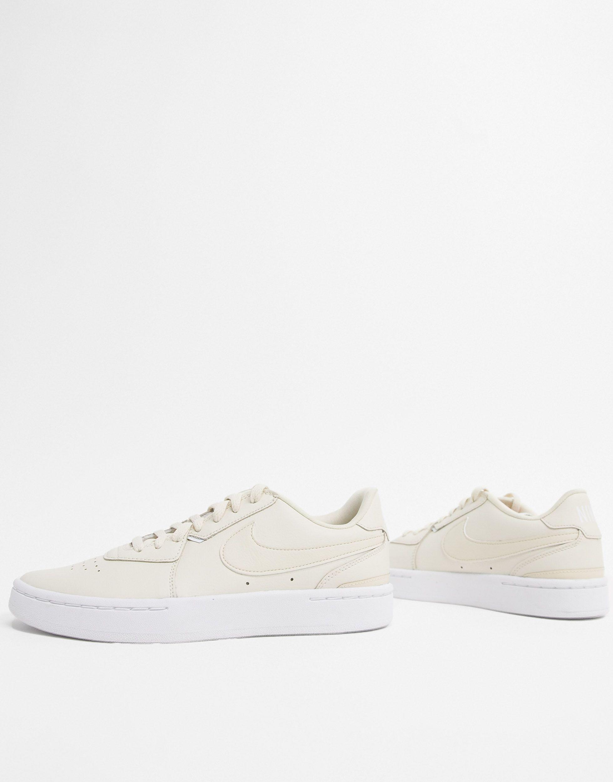 Nike Court Blanc Cream Court Sneakers in Natural | Lyst