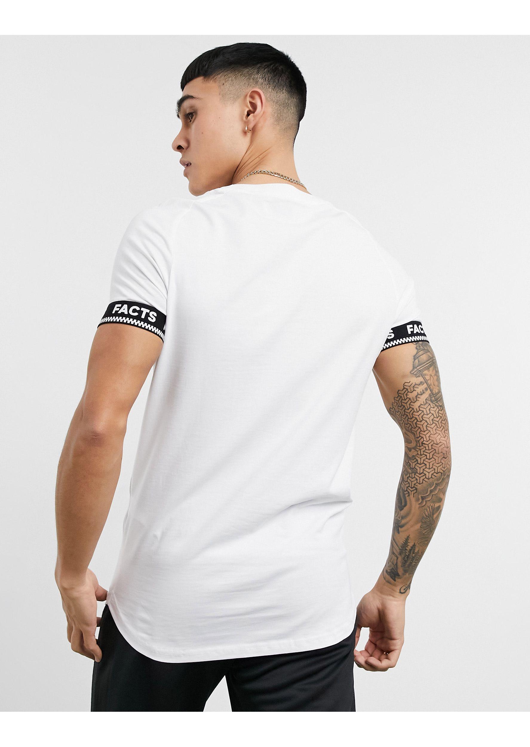 Bershka Muscle Fit T-shirt With Elastic in White for Men | Lyst