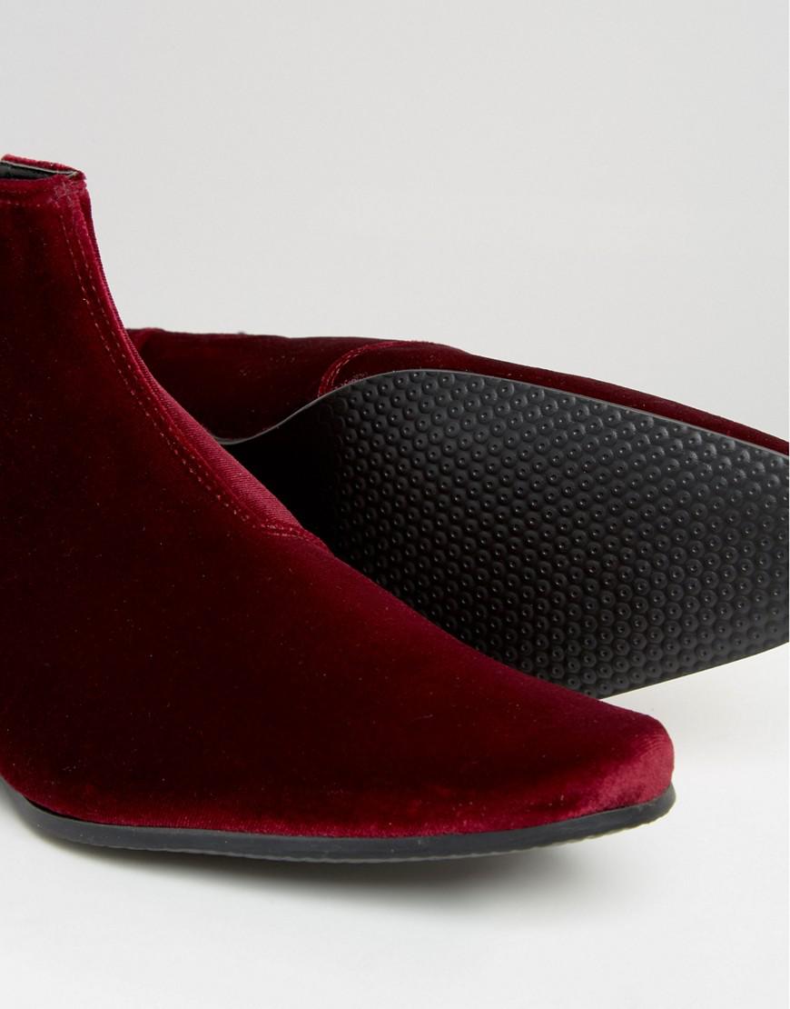 burgundy suede chelsea boots mens