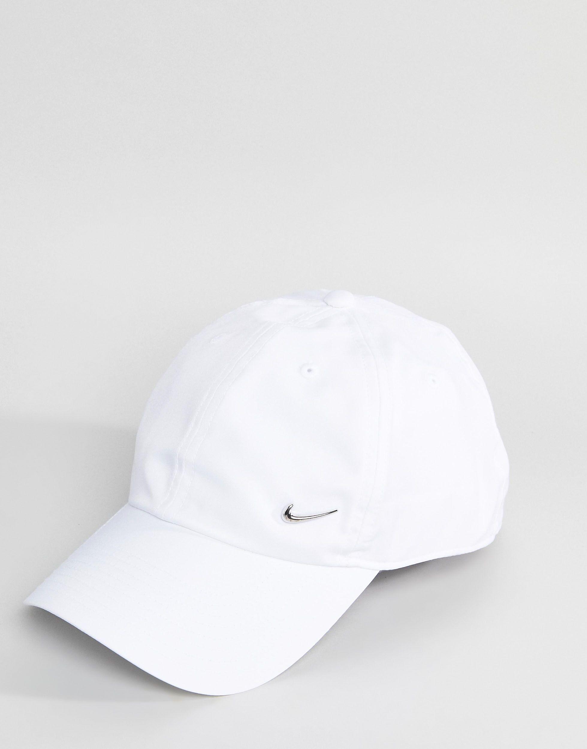 nike swoosh cap in white