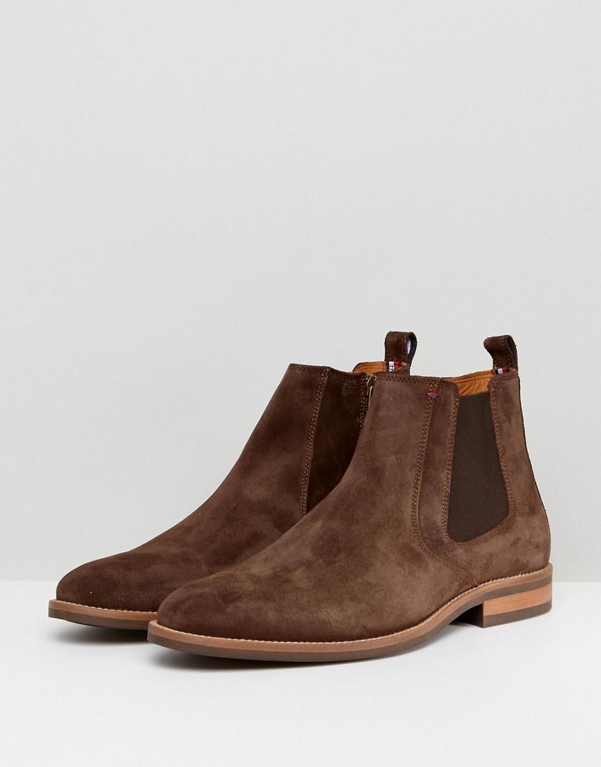 Tommy Hilfiger Daytona Chelsea Boots Suede In Brown for Men - Lyst