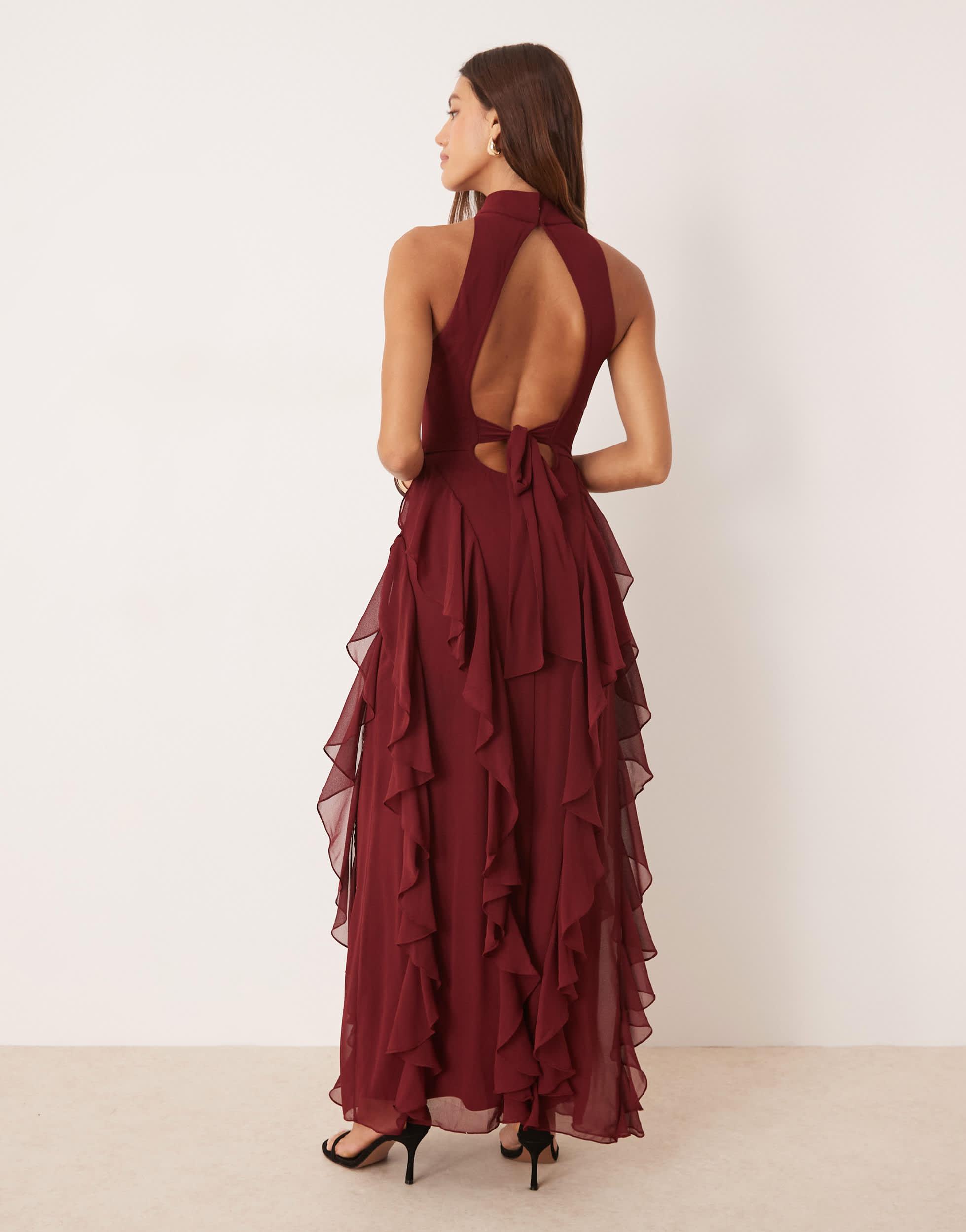 Designer Red Halter Backless Dresses for Women - Up to 66% off | Lyst