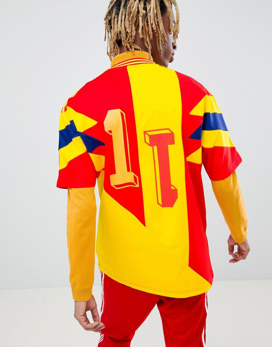 adidas Originals Colombia Football Jersey In Yellow Cd6956 for Men | Lyst