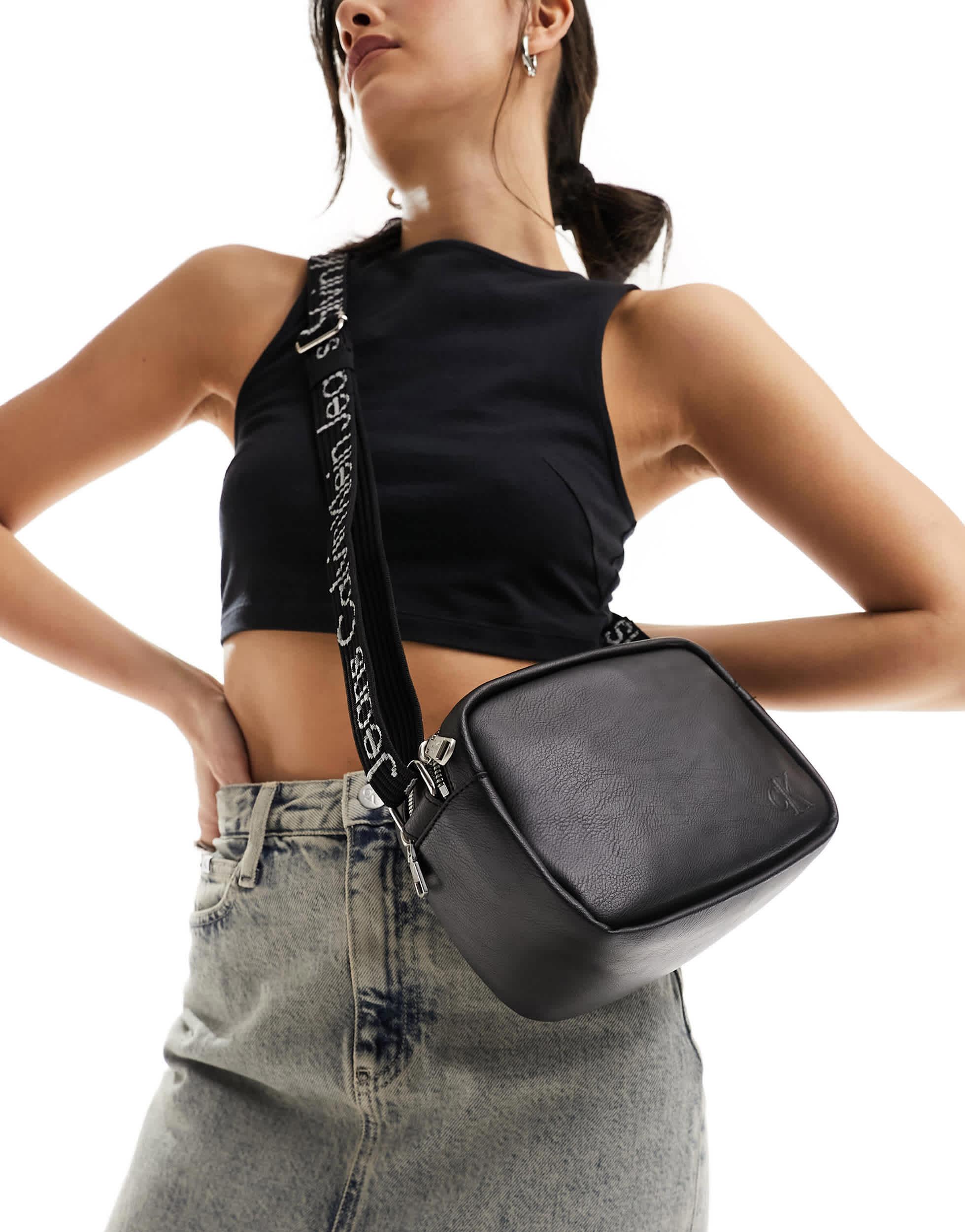 Calvin Klein Ultralight Pu Double Zip Camera Bag in Black | Lyst Calvin Klein Ultralight Pu Double Zip Camera Bag in Black | Lyst