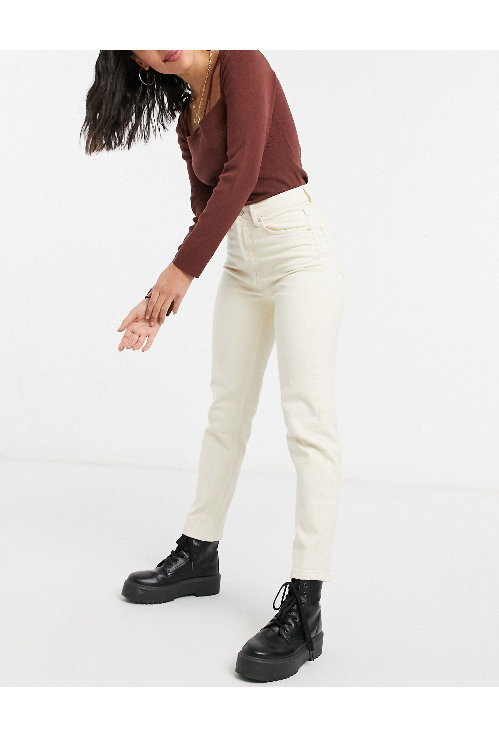 Stradivarius Denim Cotton Slim Mom Jean 