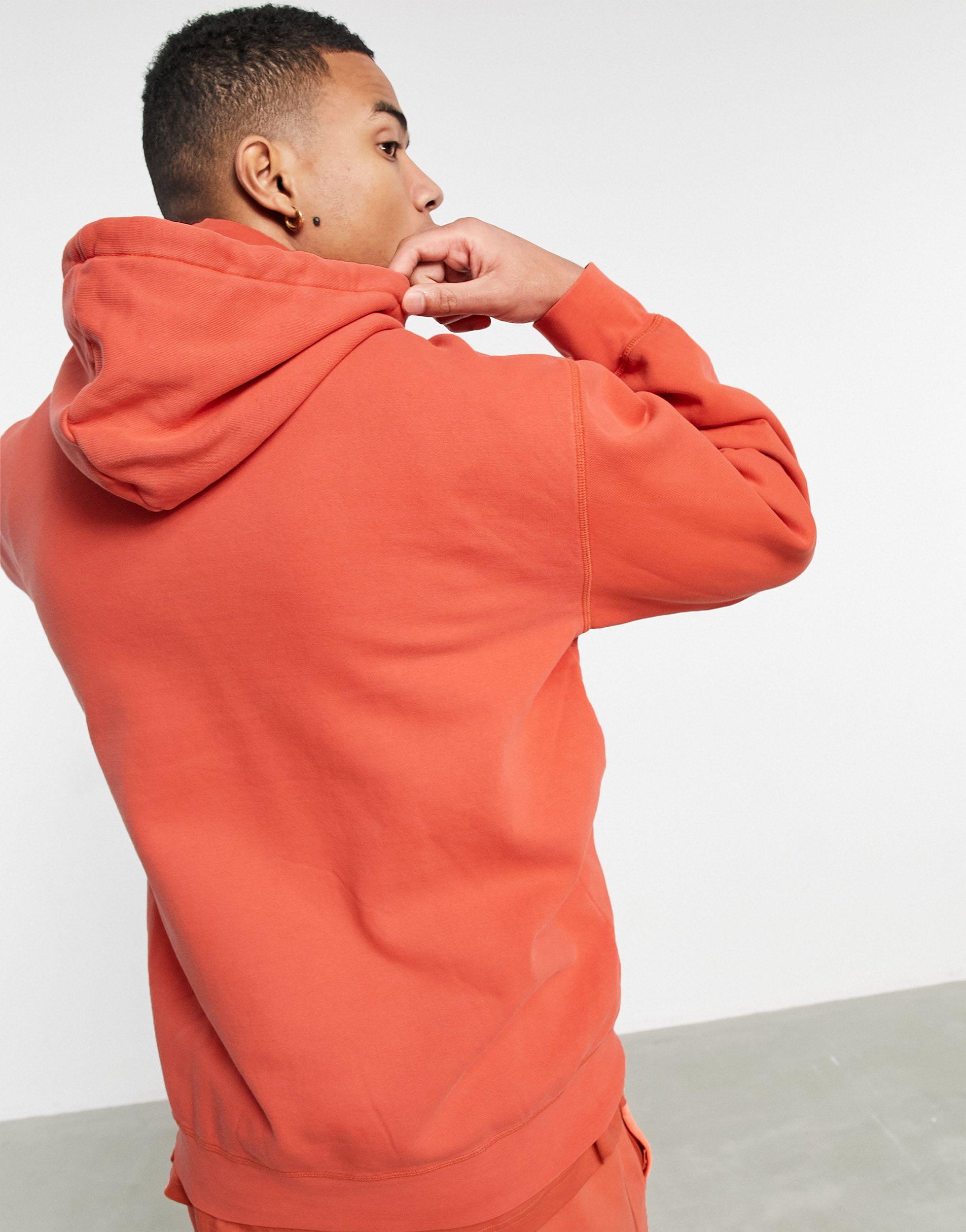 adidas Originals 'premium Sweats' Overdyed Hoodie in Orange for Men | Lyst