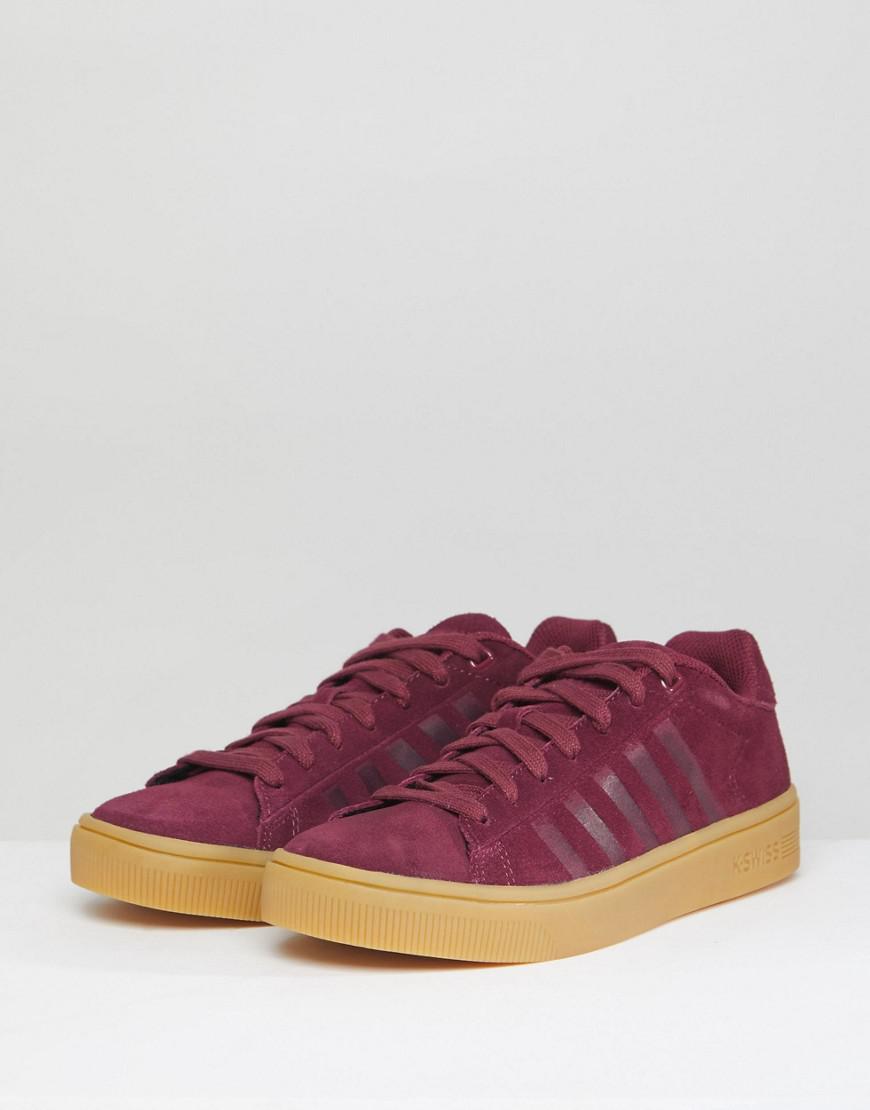 burgundy kswiss