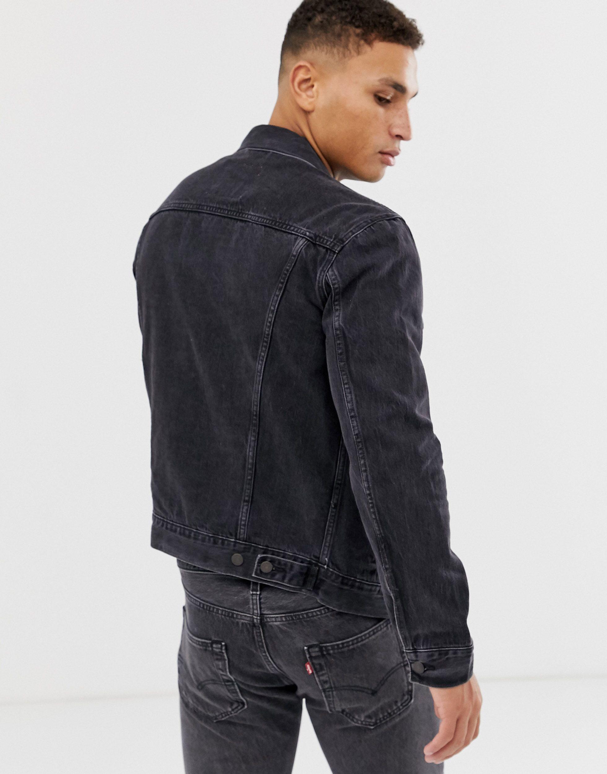 Levi's The The Trucker Jacket in Black for Men | Lyst