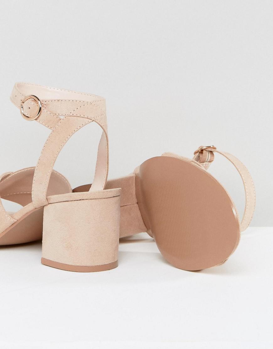 wide fit mid heel sandals