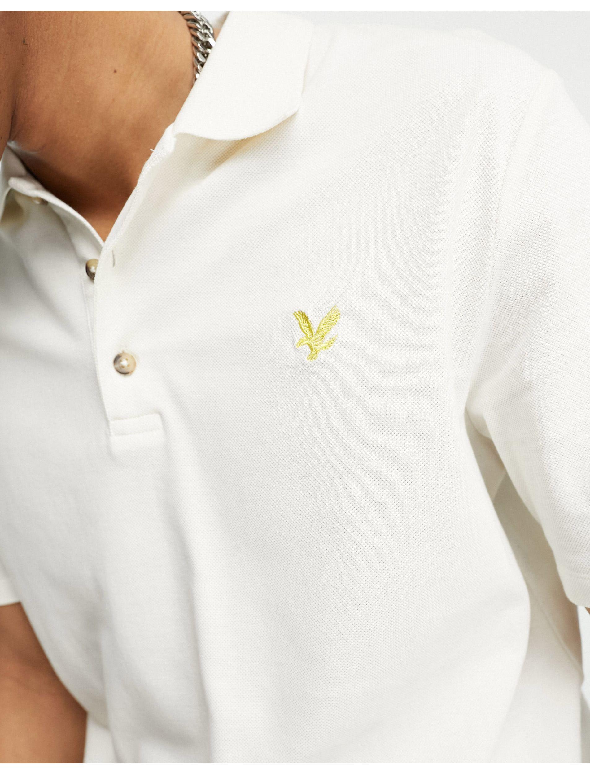 Lyle & Scott Archive Relaxed Fit Pique Polo Shirt in White for Men | Lyst