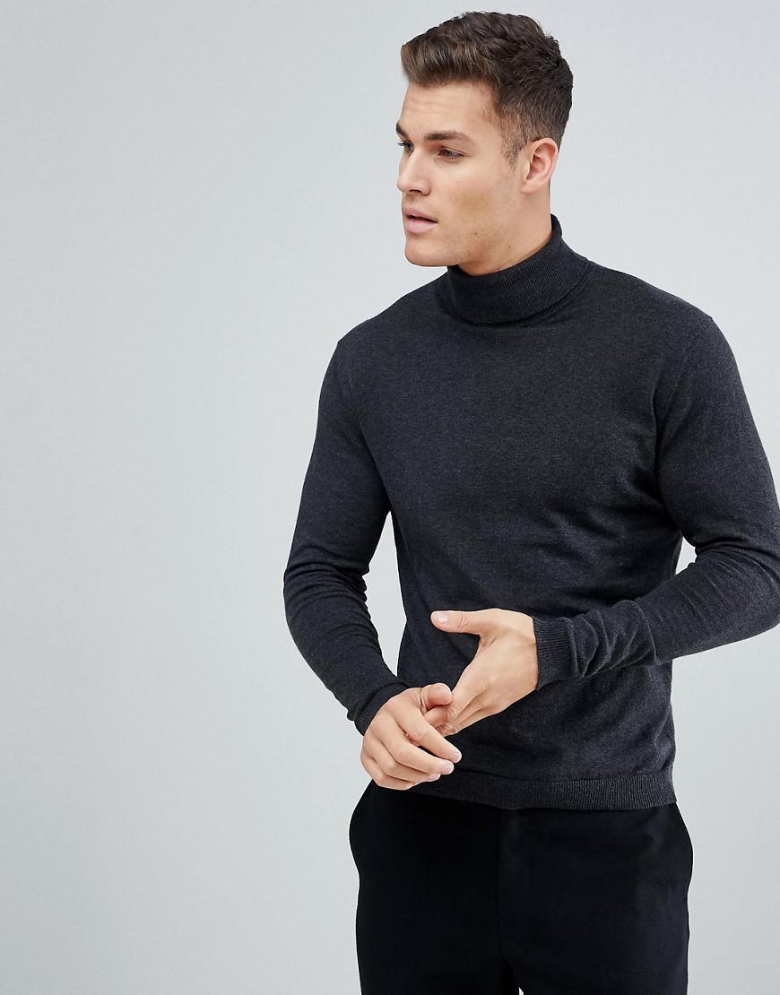 Jack /& Jones Mens Jpraiden Knit Roll Neck Turtleneck