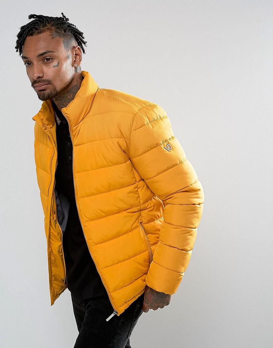 Versace Jeans Puffer Jacket In Yellow for Men - Lyst
