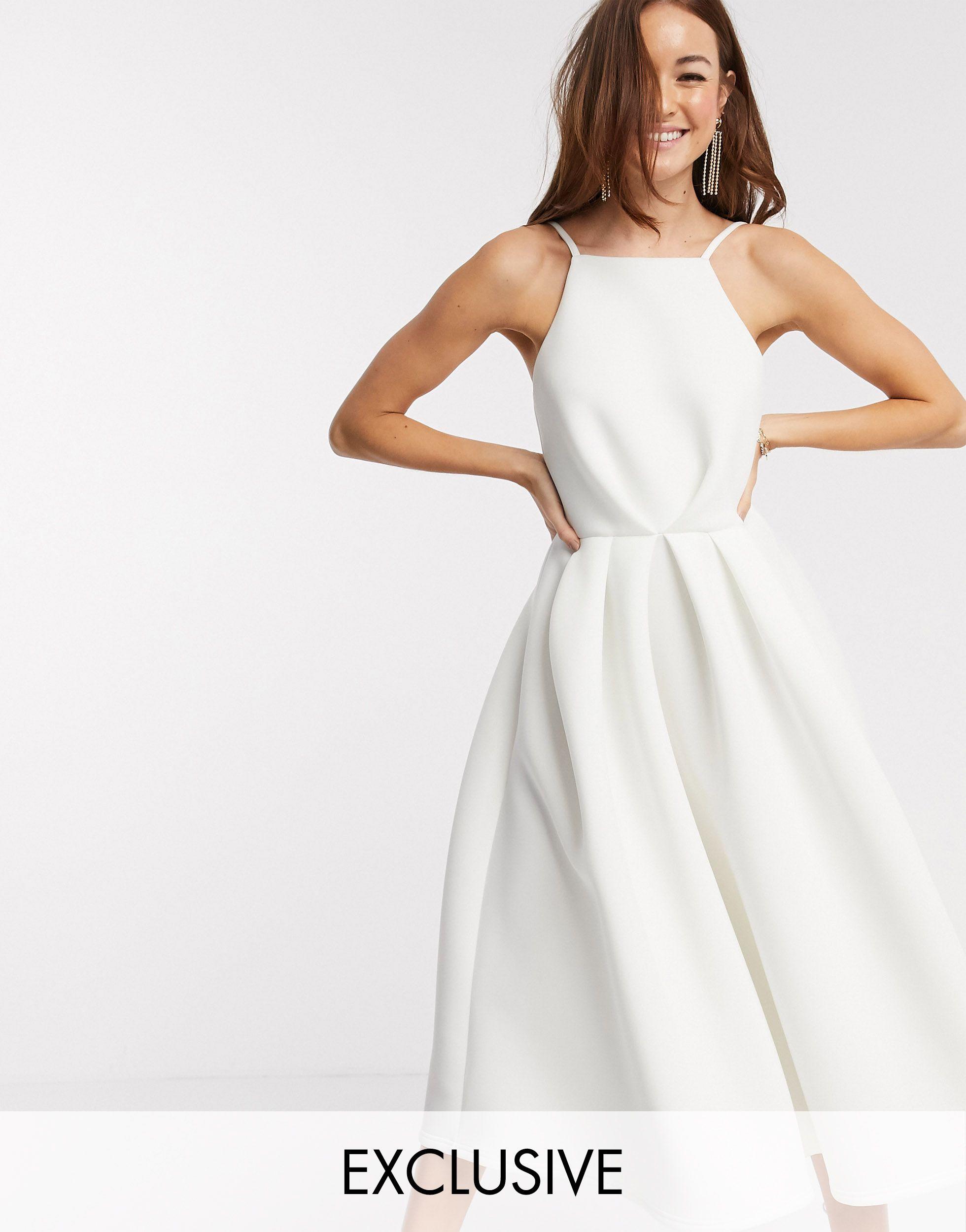 Exclusive Backless Prom Midi Dress 