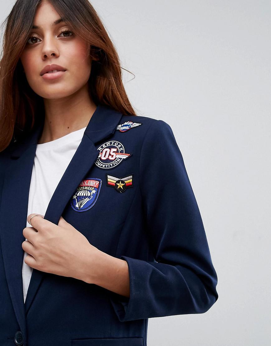 blazer with patches