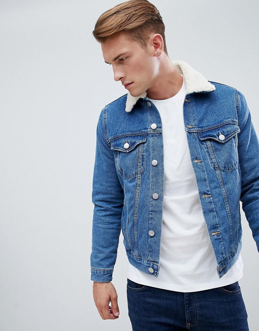 men's lined jean jacket