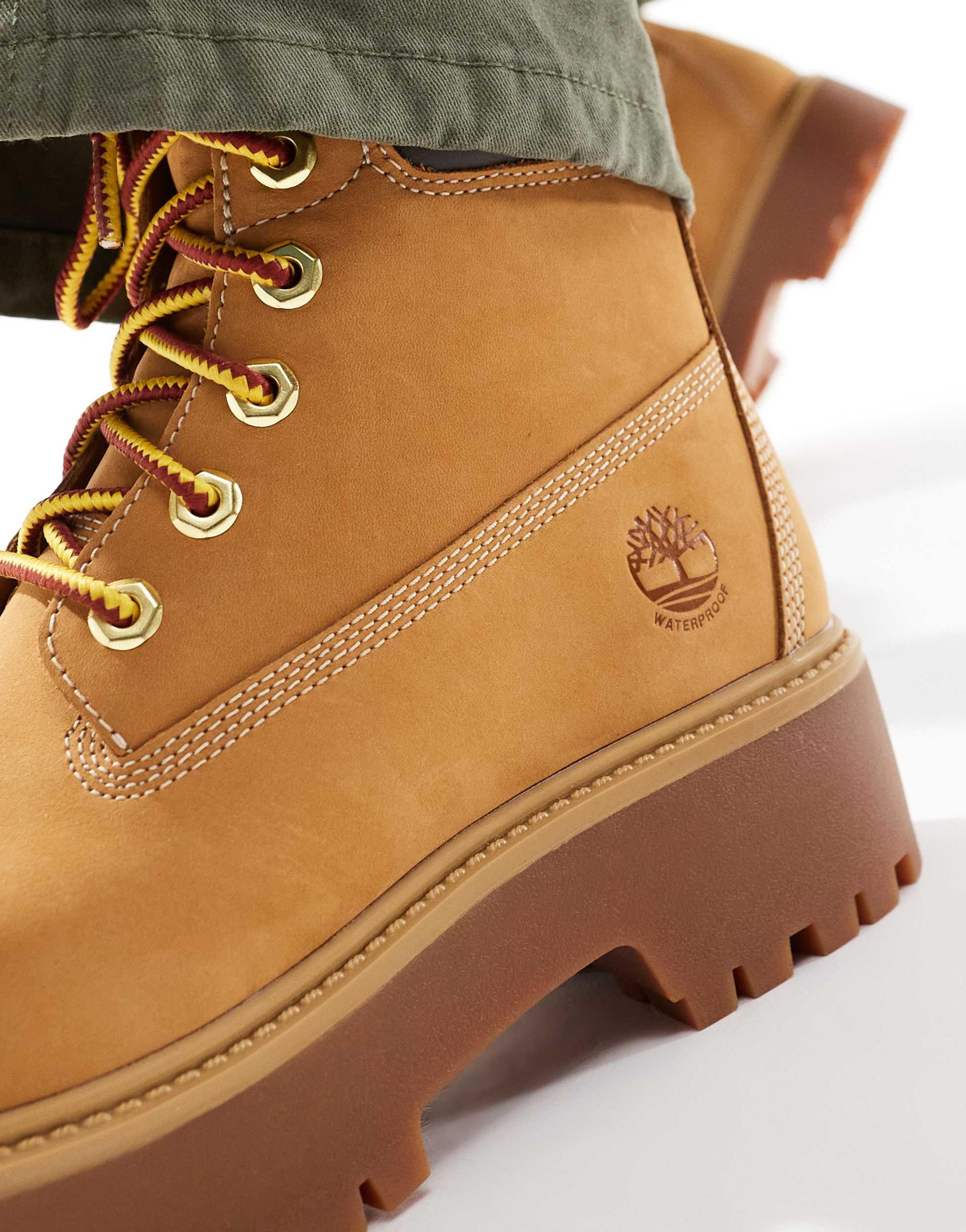 Timberland Stone Street 6 Inch Lace Up Platform Waterproof Timberland Stone Street 6 Inch Lace Up Platform Waterproof