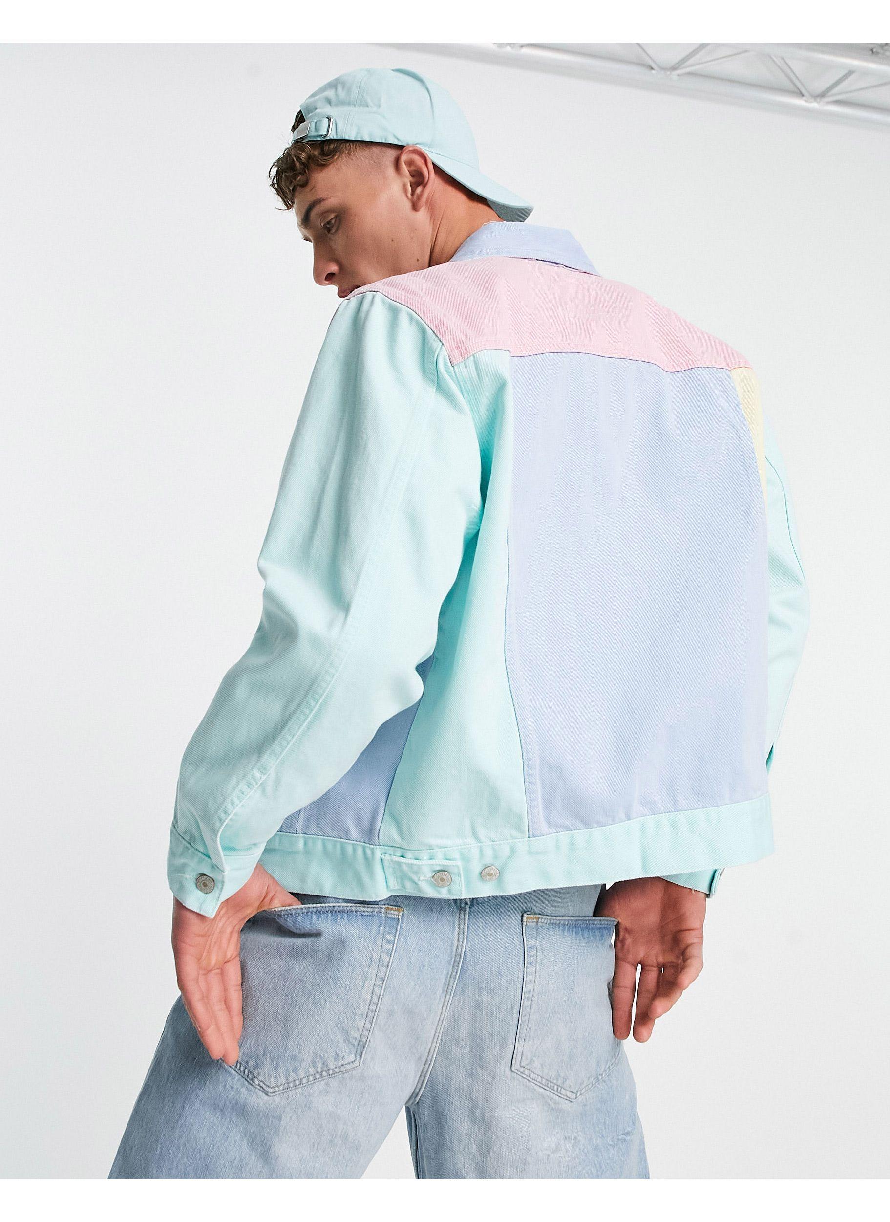 Veste jean multicolore 2025 homme