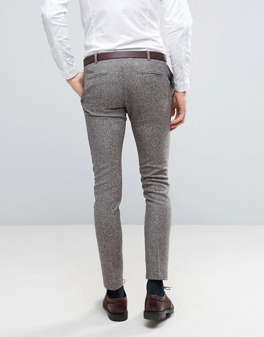 skinny tweed trousers