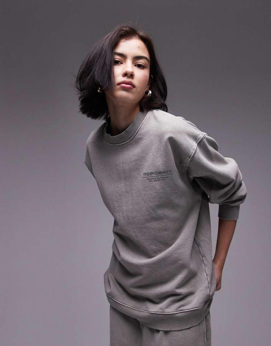 Topshop oversized sweatshirt hotsell
