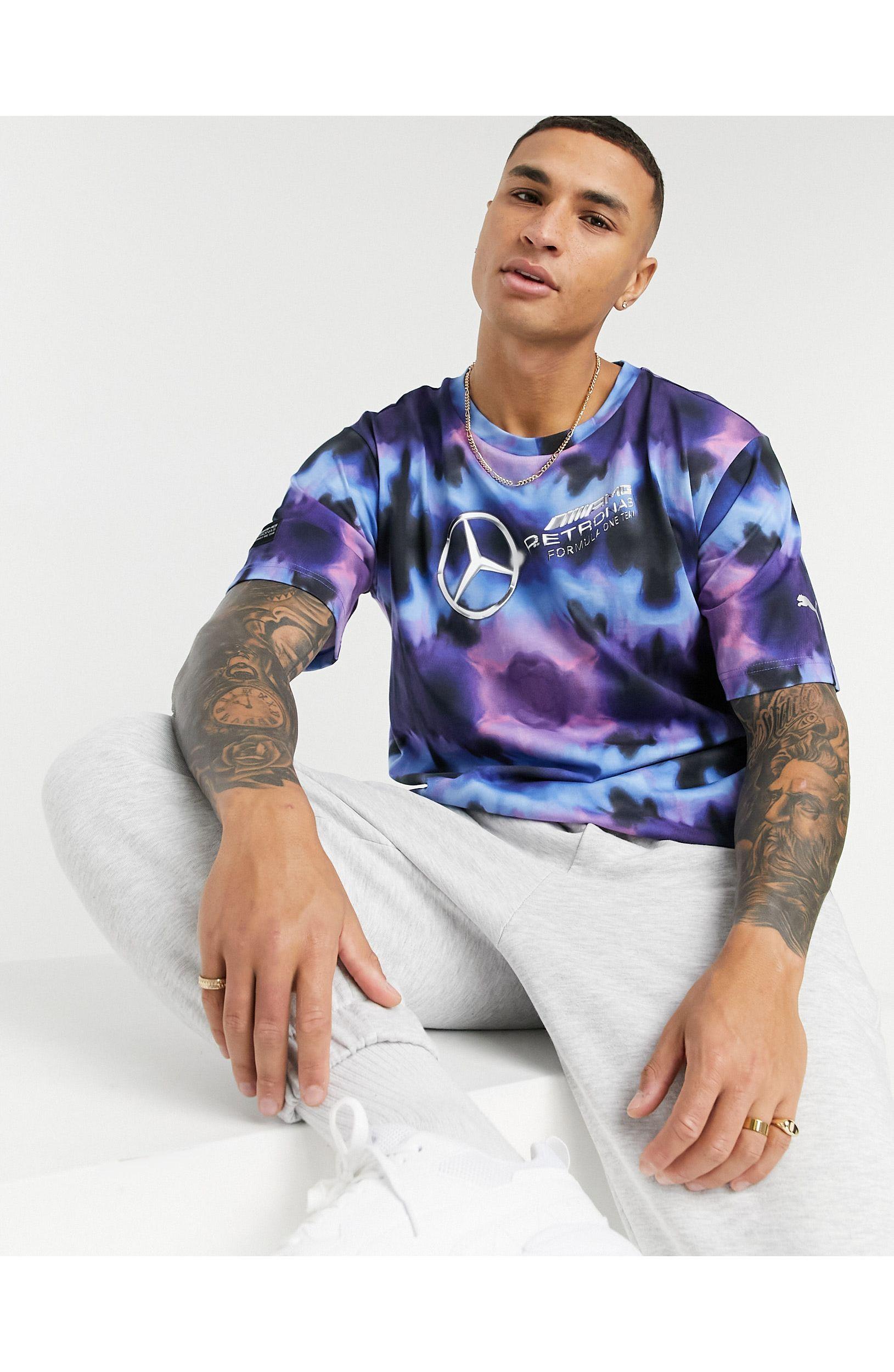 PUMA Mercedes F1 Tie Dye Logo T-shirt 