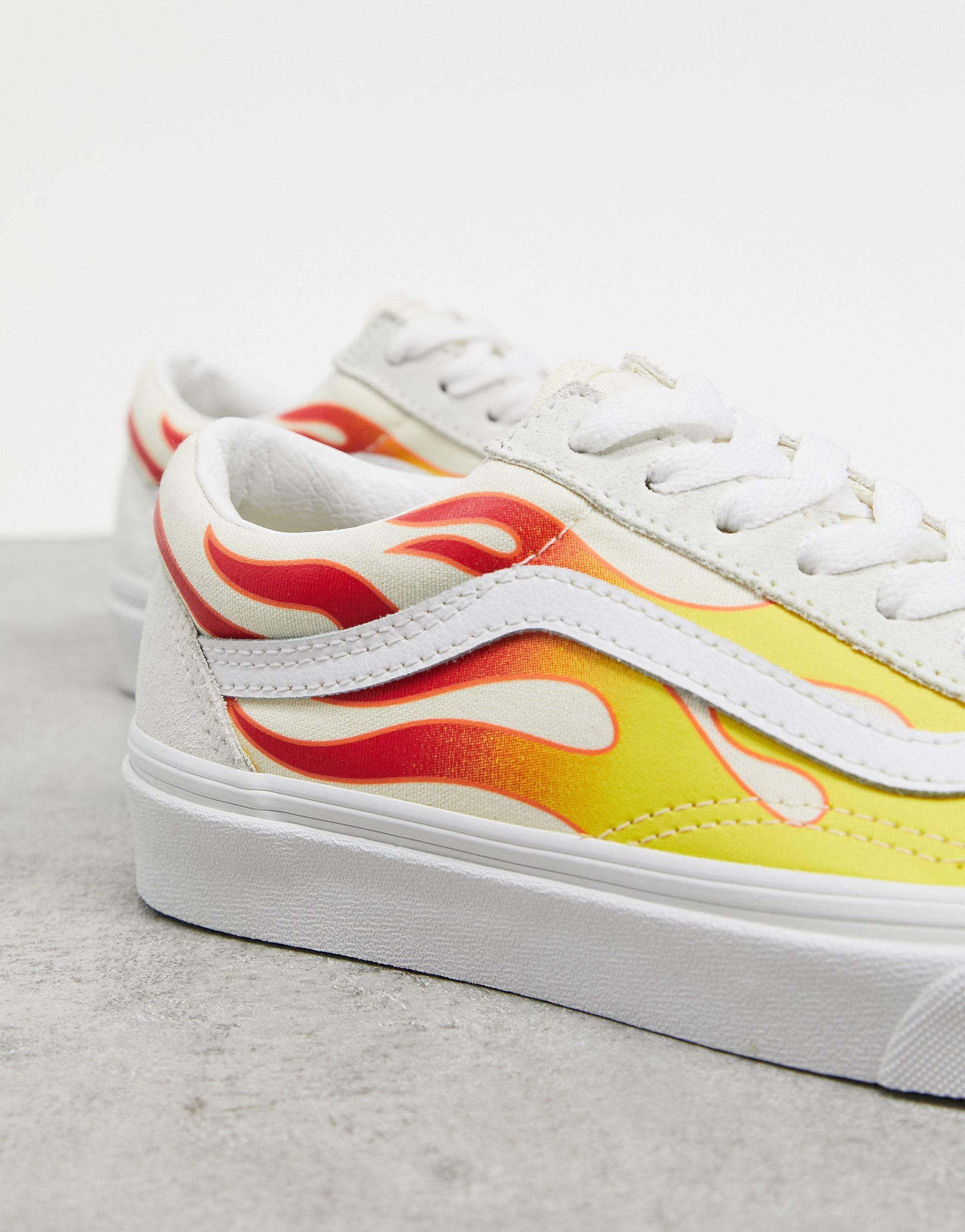 Vans Flame Era Shoes in White | Lyst