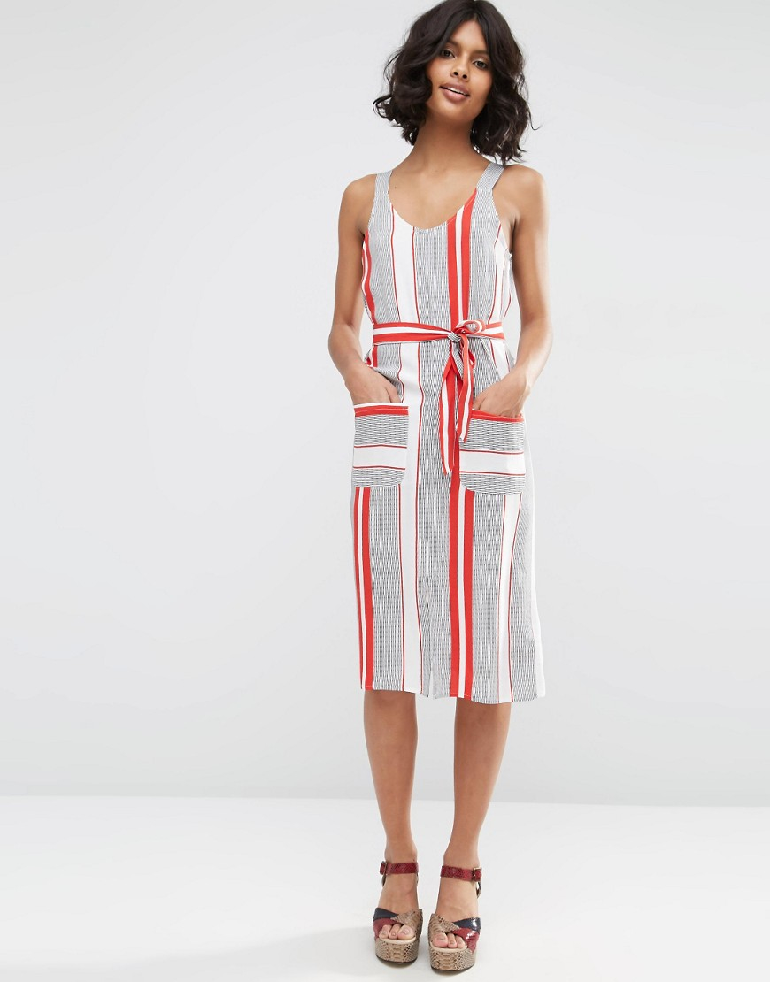 Dress Sundress with Pocket (Stripes)
