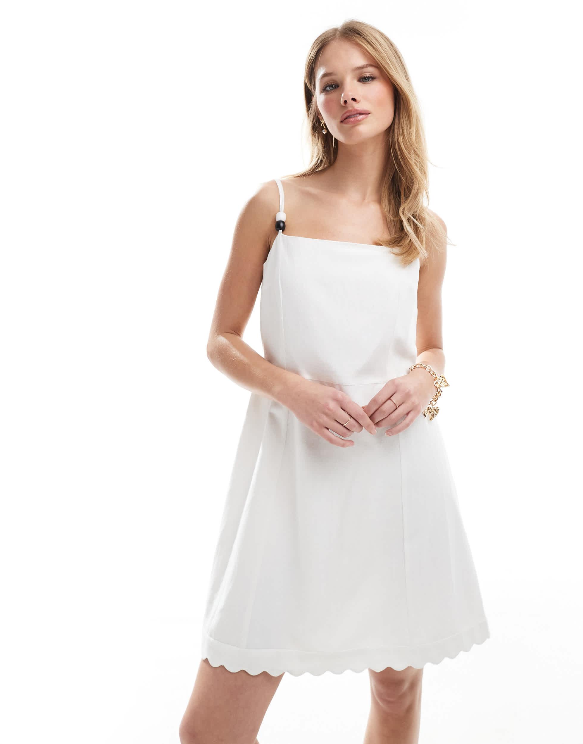 Robe Bodycon Blanche à Manches Longues French Connection - Taille UK 6 - Neuve