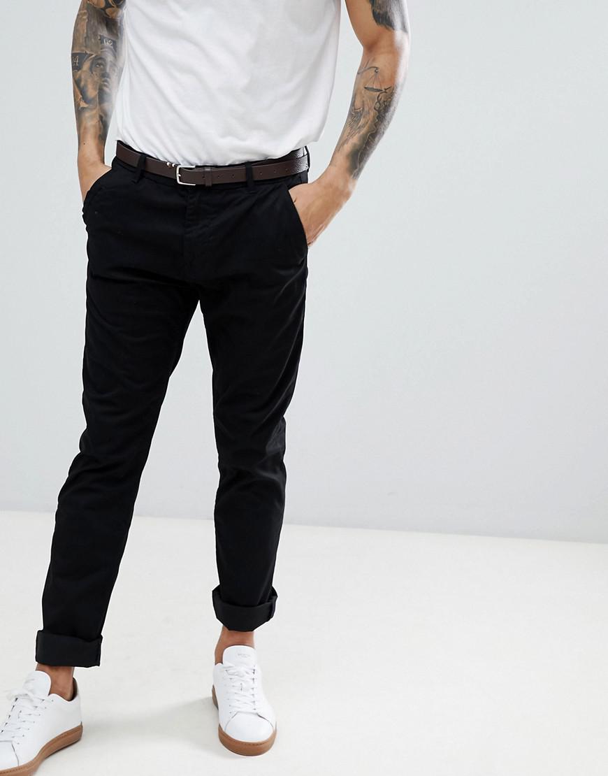 Pantalon chino slim Jean Stradivarius pour homme en coloris Noir | Lyst