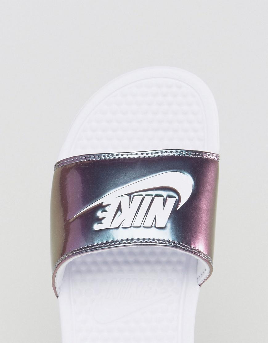 nike benassi iridescent