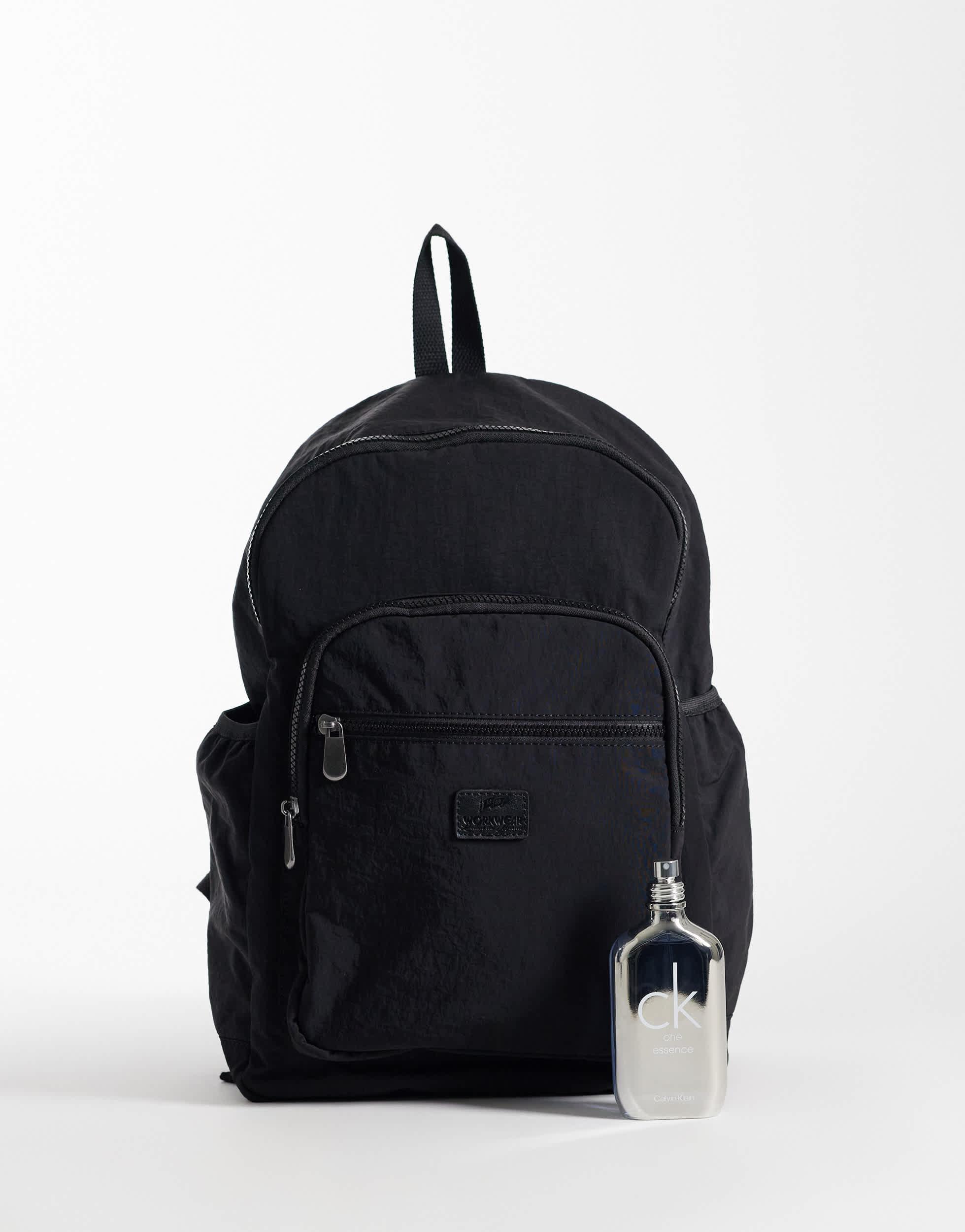 amal black 3d logo mini backpack AMIRI
