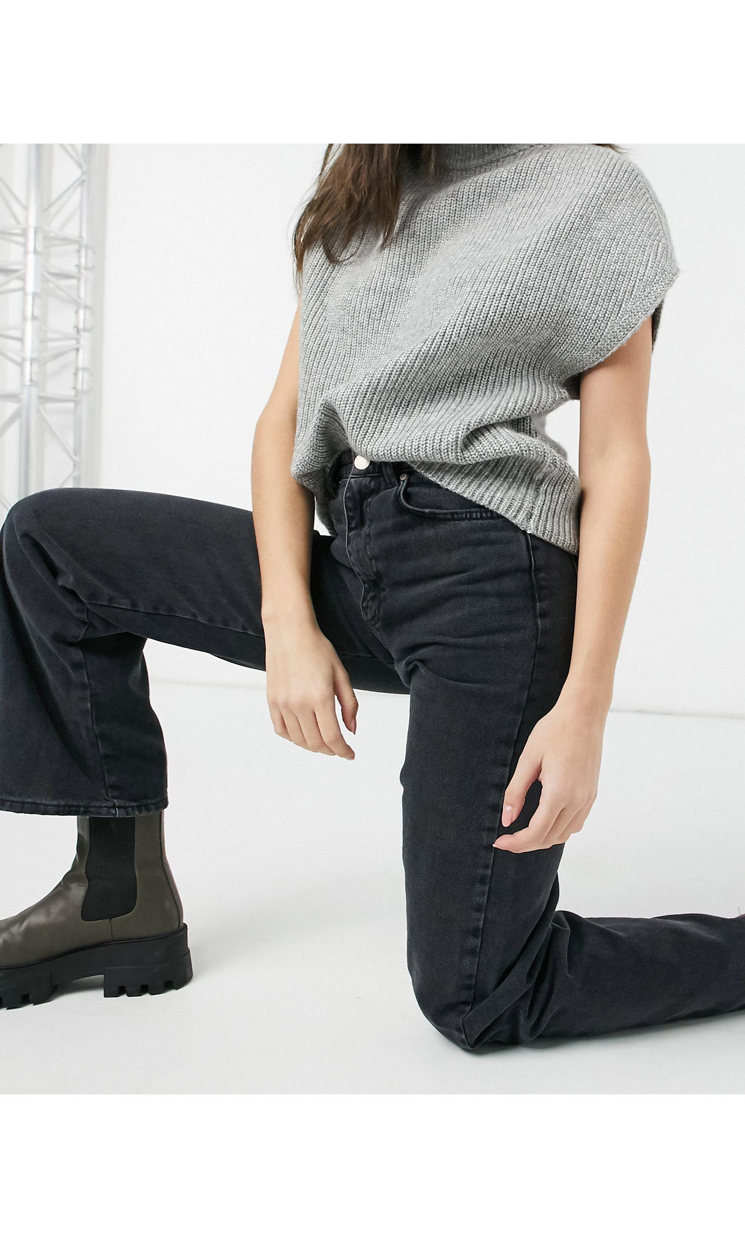 stradivarius 90s dad jean in vintage blue