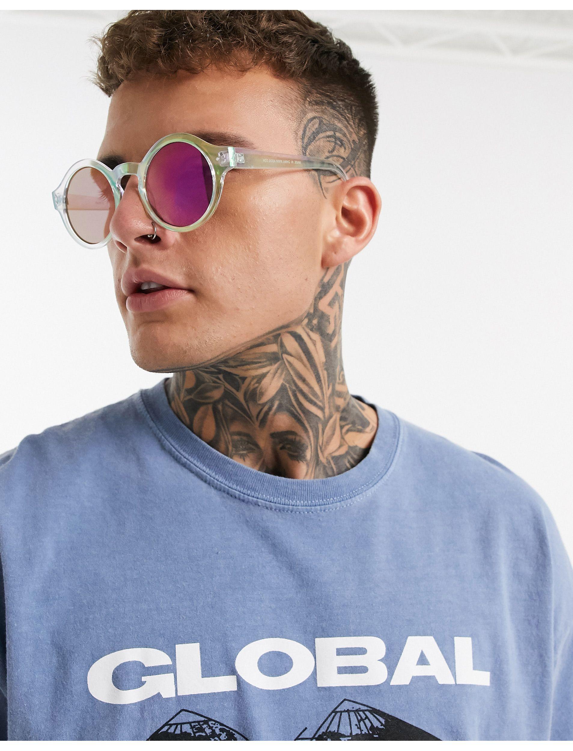 clear iridescent sunglasses
