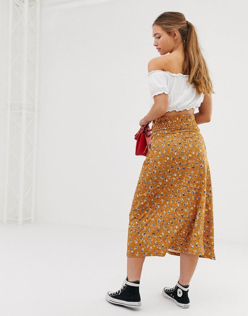 Mustard floral skirt Clearance
