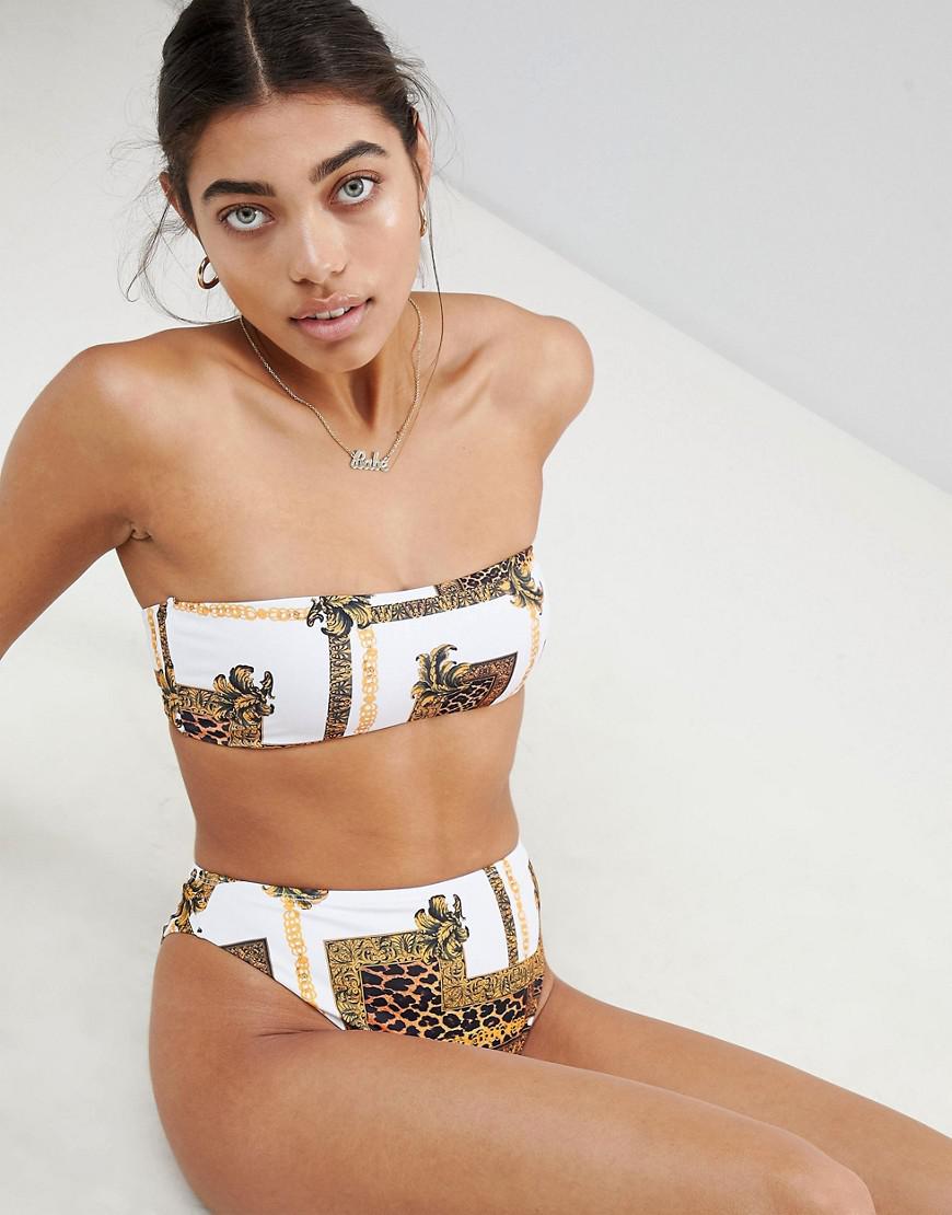 retro print bikini