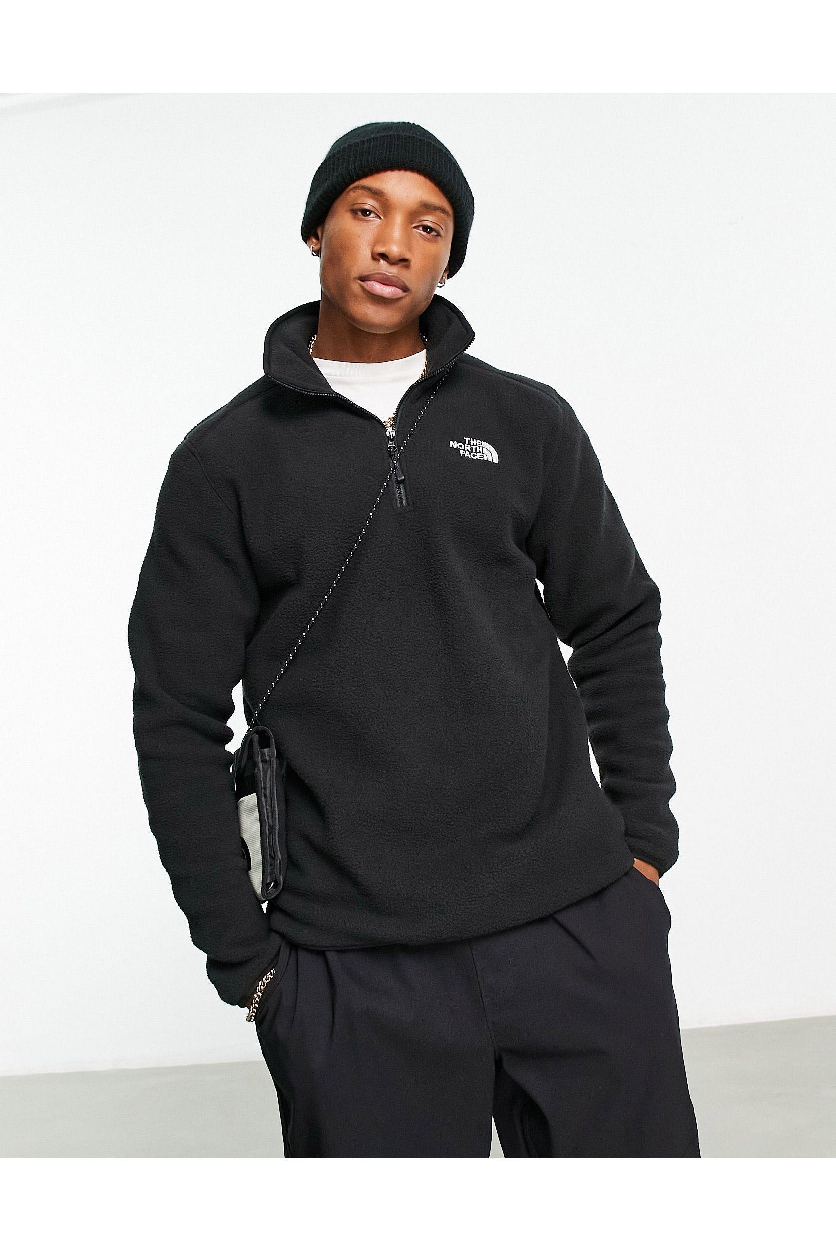The North Face Shispare Sherpa 1/4 Zip Fleece in Black for Men | Lyst