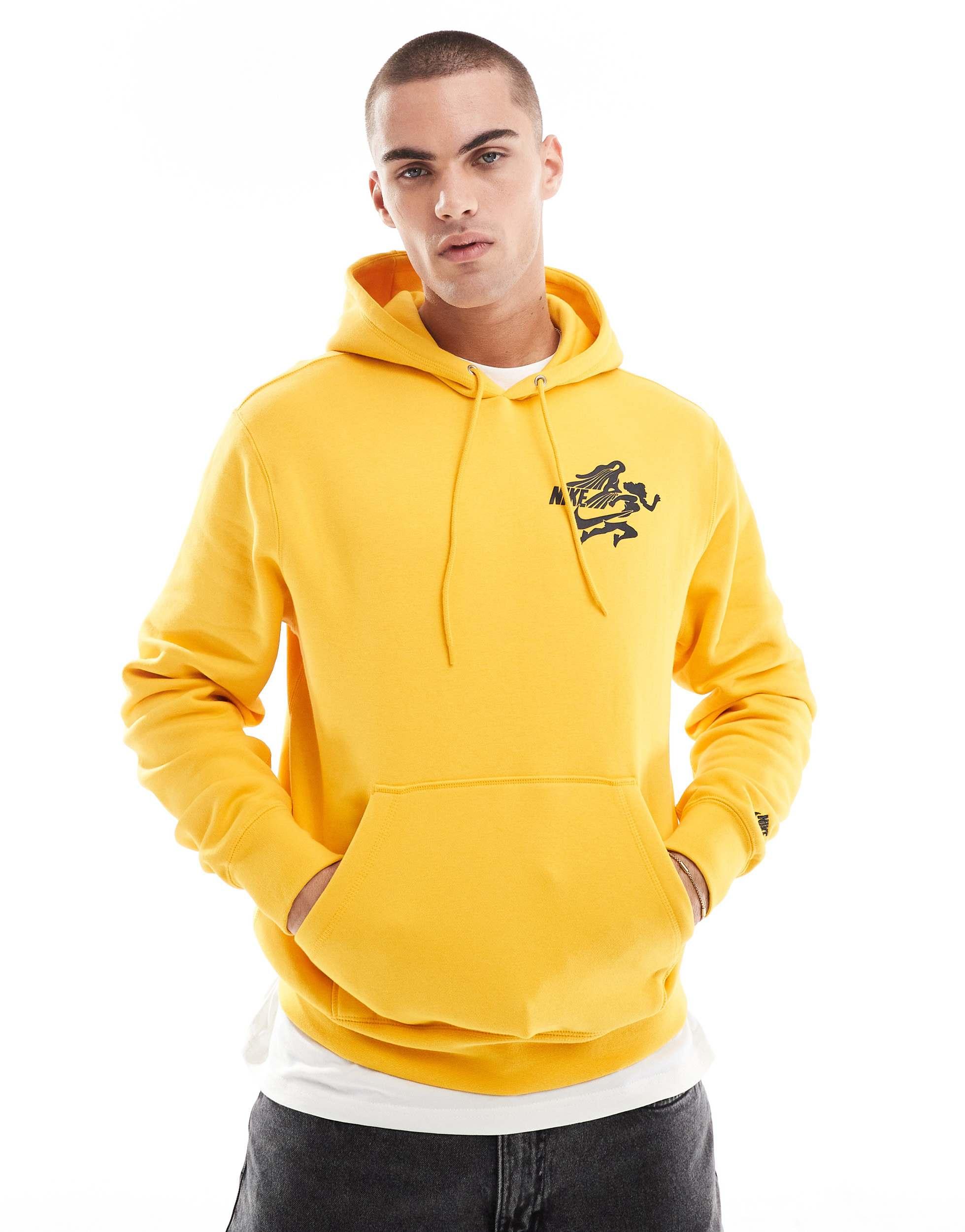 Nike Club Goddess Graphic Hoodie in Yellow for Men | Lyst