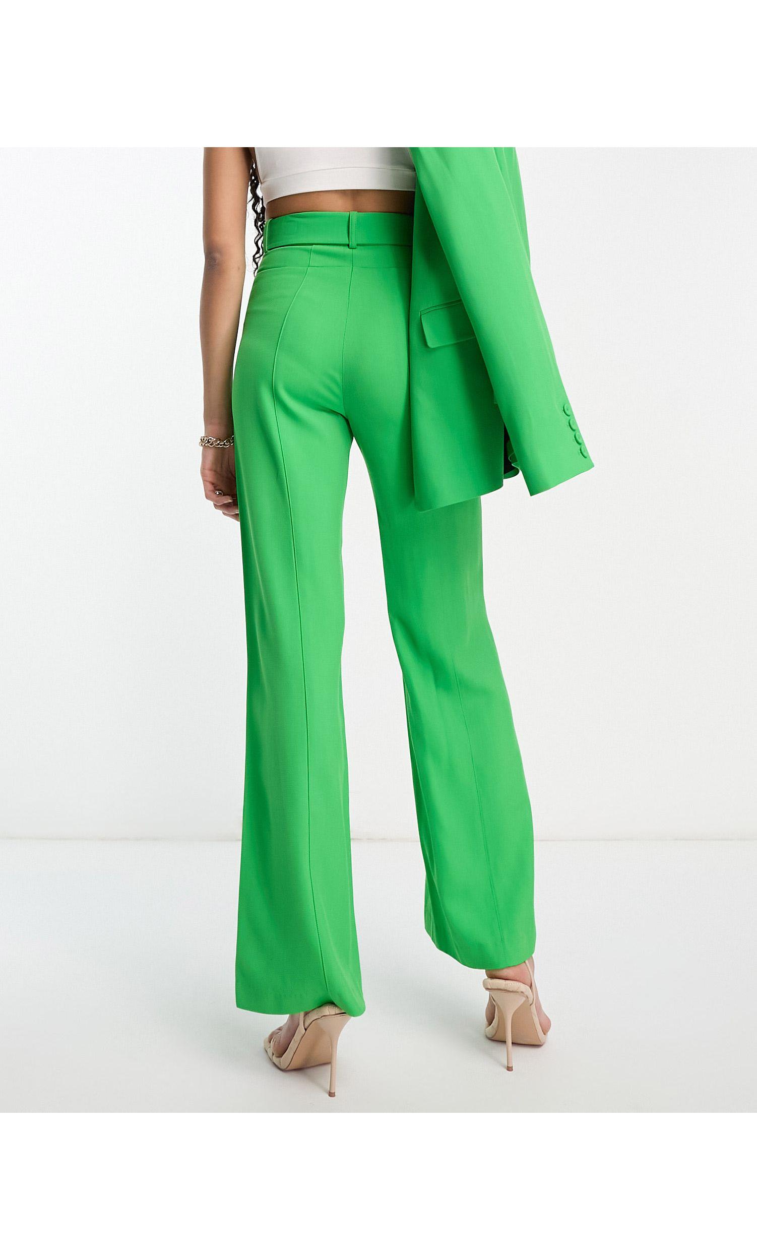 u0026 Other Stories Wool Blend Tailored Pants in Green | Lyst
