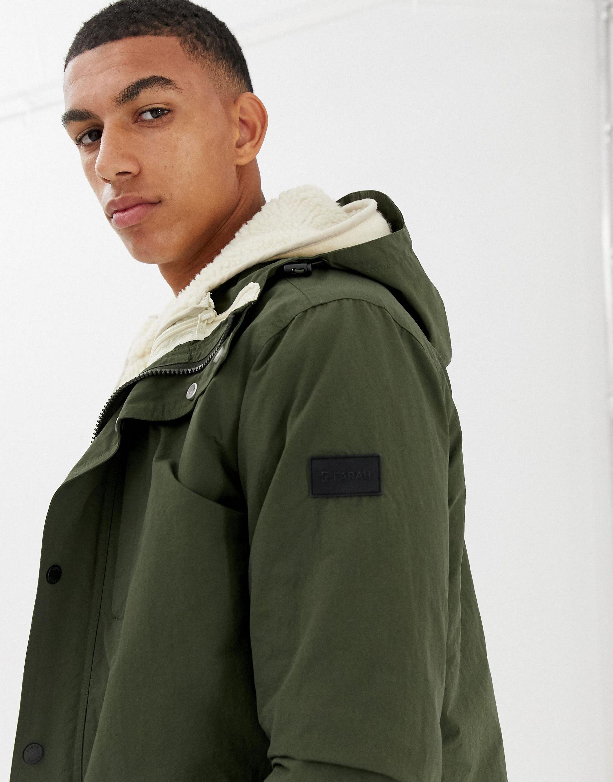 farah jacket green