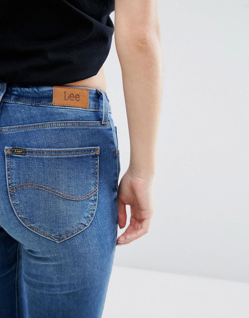 lee elly slim straight mid rise jeans