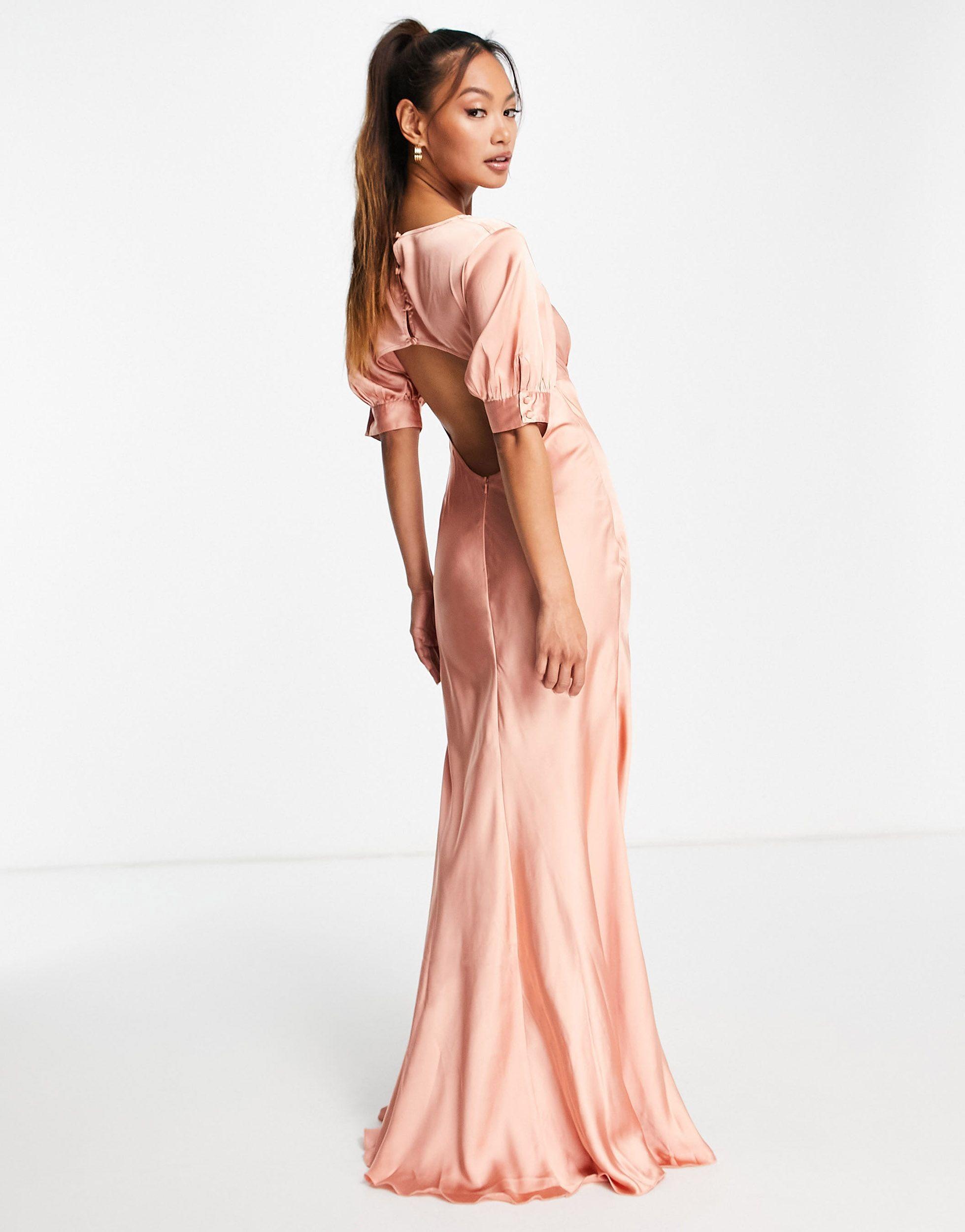 Vestito lungo da giorno di ASOS in Rosa | Lyst
